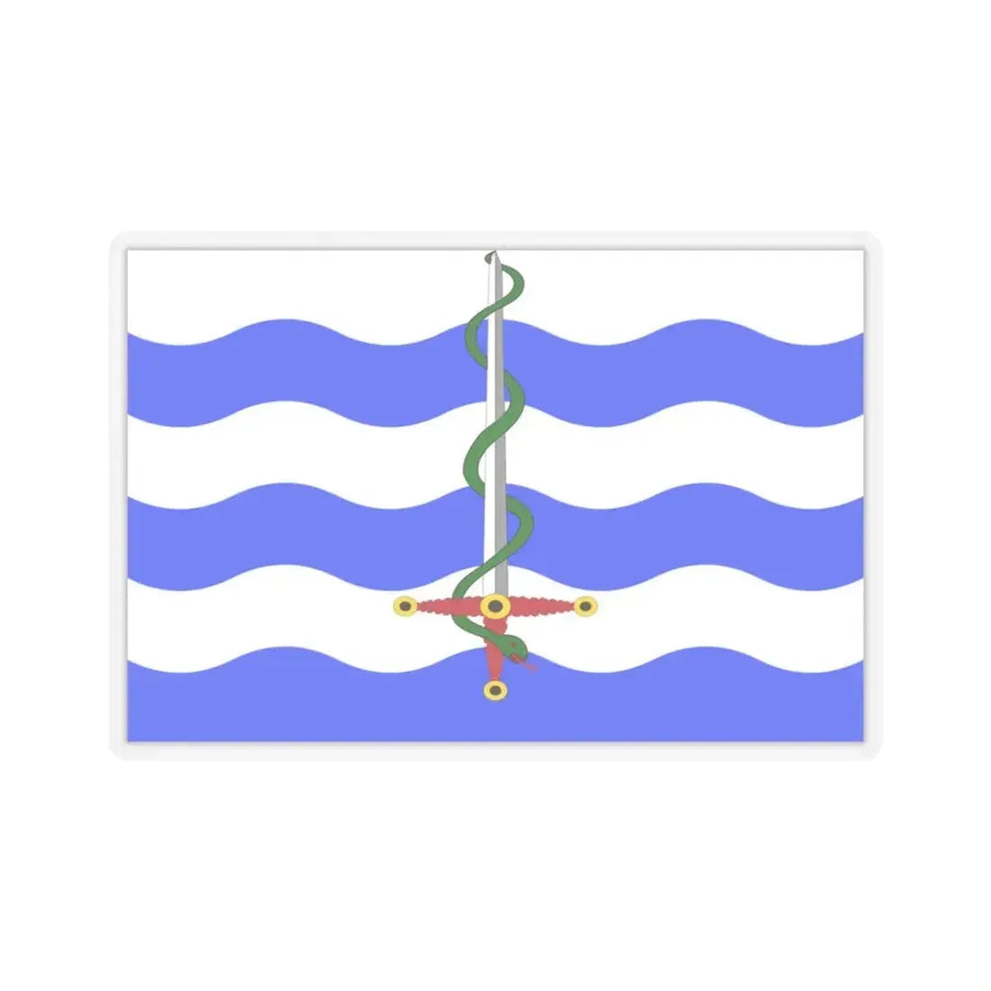 Flag of Saint Paul's Bay Malta - STICKER Vinyl Kiss-Cut Decal 3 Inch Transparent - The Sticker Space