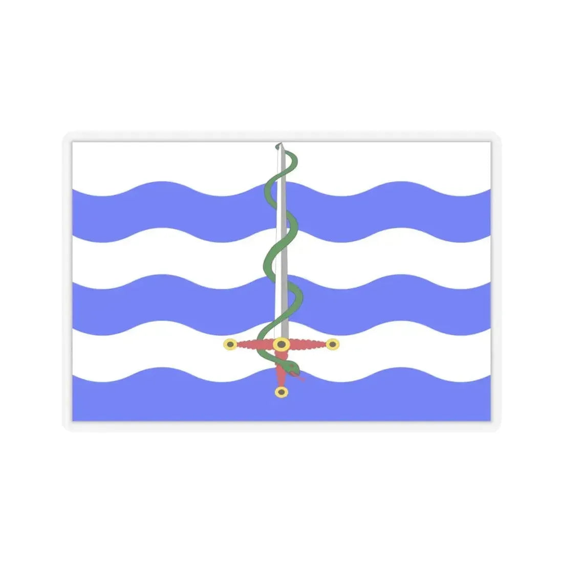 Flag of Saint Paul's Bay Malta - STICKER Vinyl Kiss-Cut Decal 4 Inch Transparent - The Sticker Space
