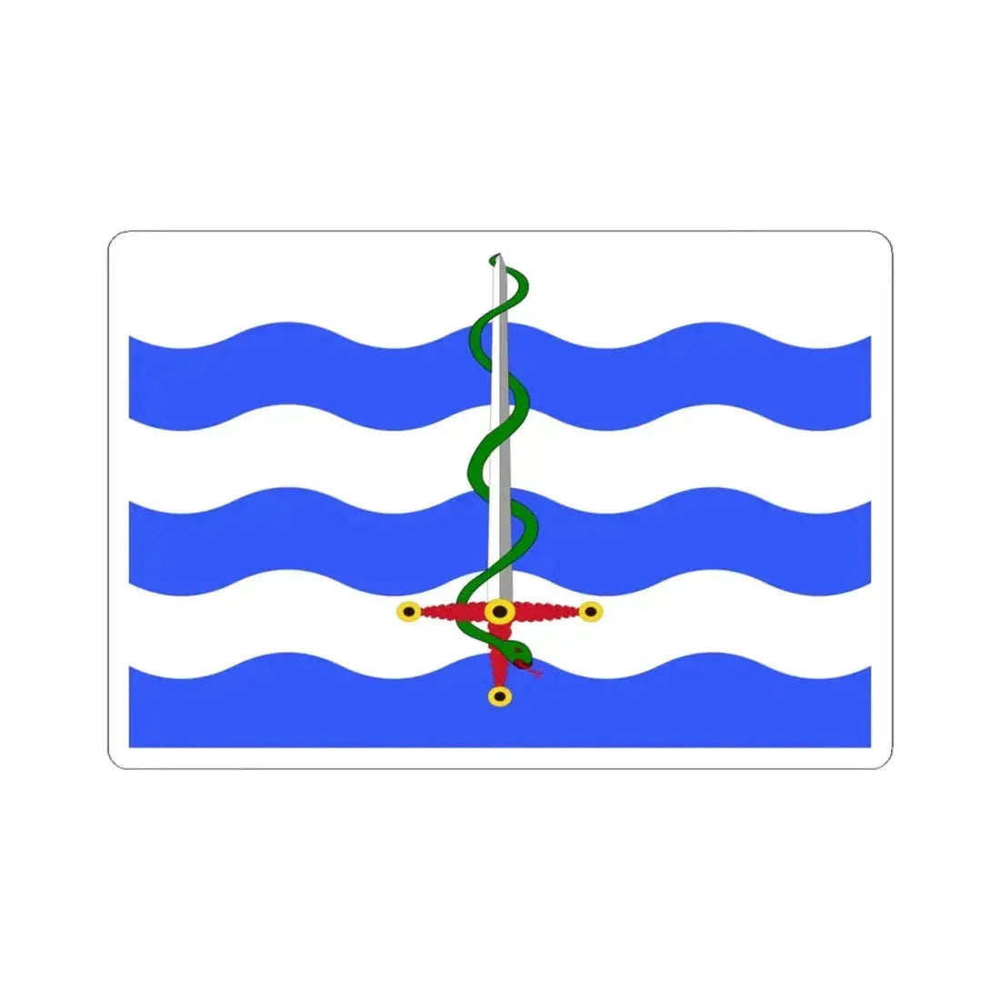 Flag of Saint Paul's Bay Malta - STICKER Vinyl Kiss-Cut Decal 4 Inch White - The Sticker Space