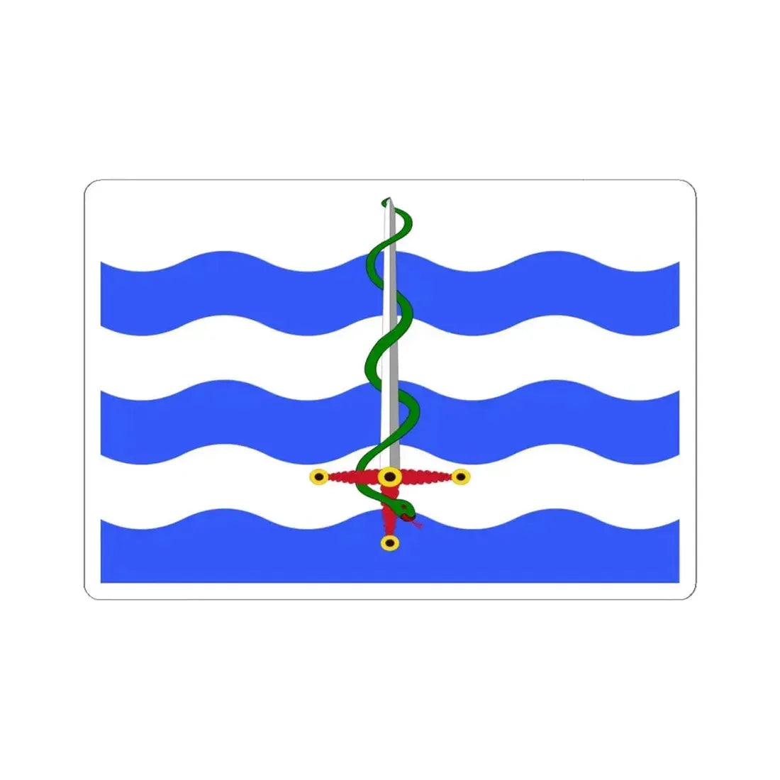 Flag of Saint Paul's Bay Malta - STICKER Vinyl Kiss-Cut Decal 6 Inch White - The Sticker Space