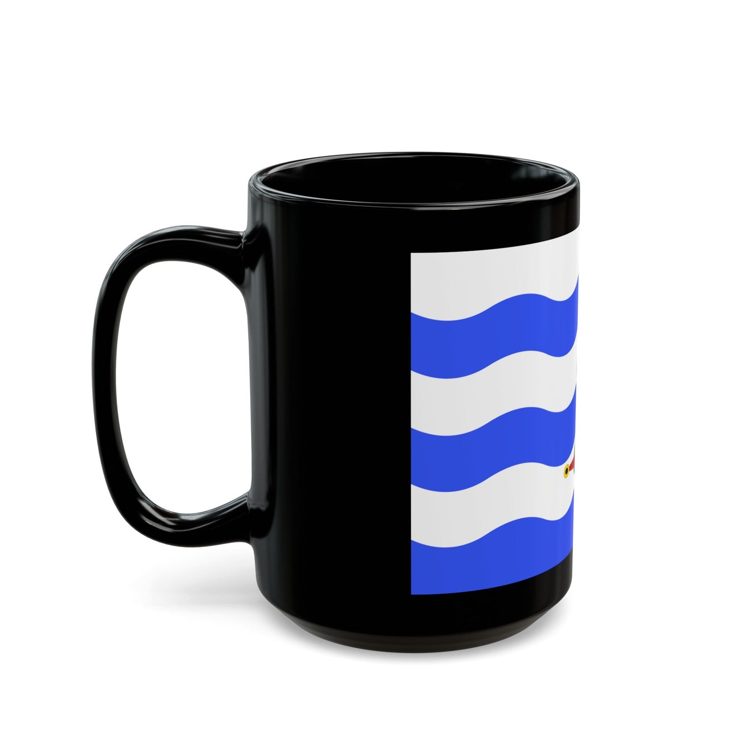 Flag of Saint Paul's Bay Malta - Black Coffee Mug-The Sticker Space