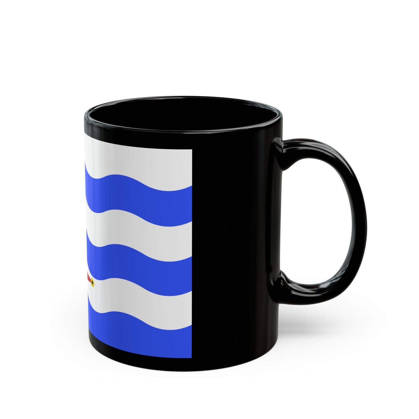 Flag of Saint Paul's Bay Malta - Black Coffee Mug-The Sticker Space