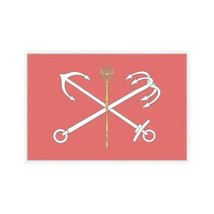 Flag of Saint Petersburg Russia - STICKER Vinyl Kiss-Cut Decal 3 Inch Transparent - The Sticker Space