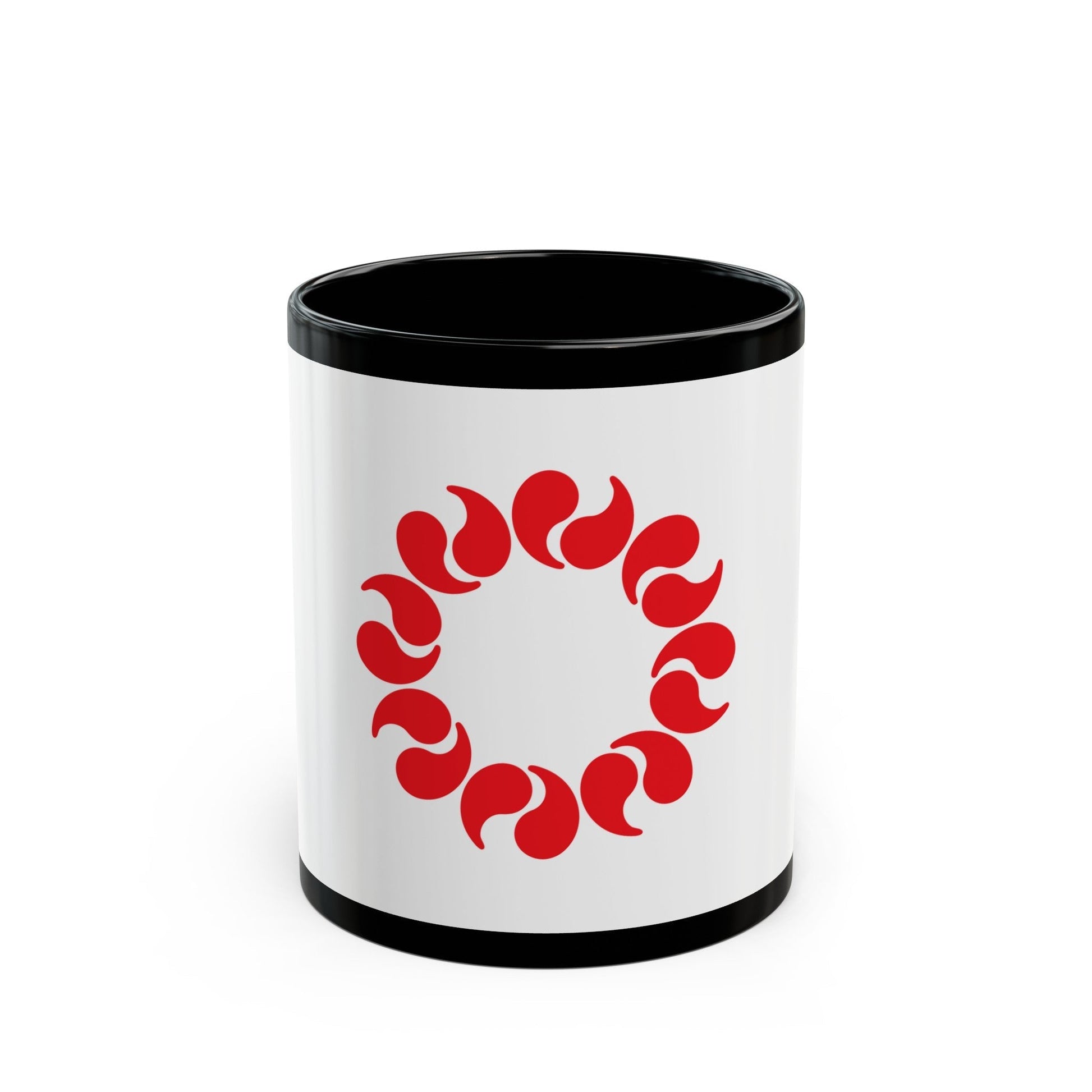 Flag of Saitama Prefecture Japan - Black Coffee Mug-11oz-The Sticker Space