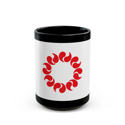 Flag of Saitama Prefecture Japan - Black Coffee Mug-15oz-The Sticker Space