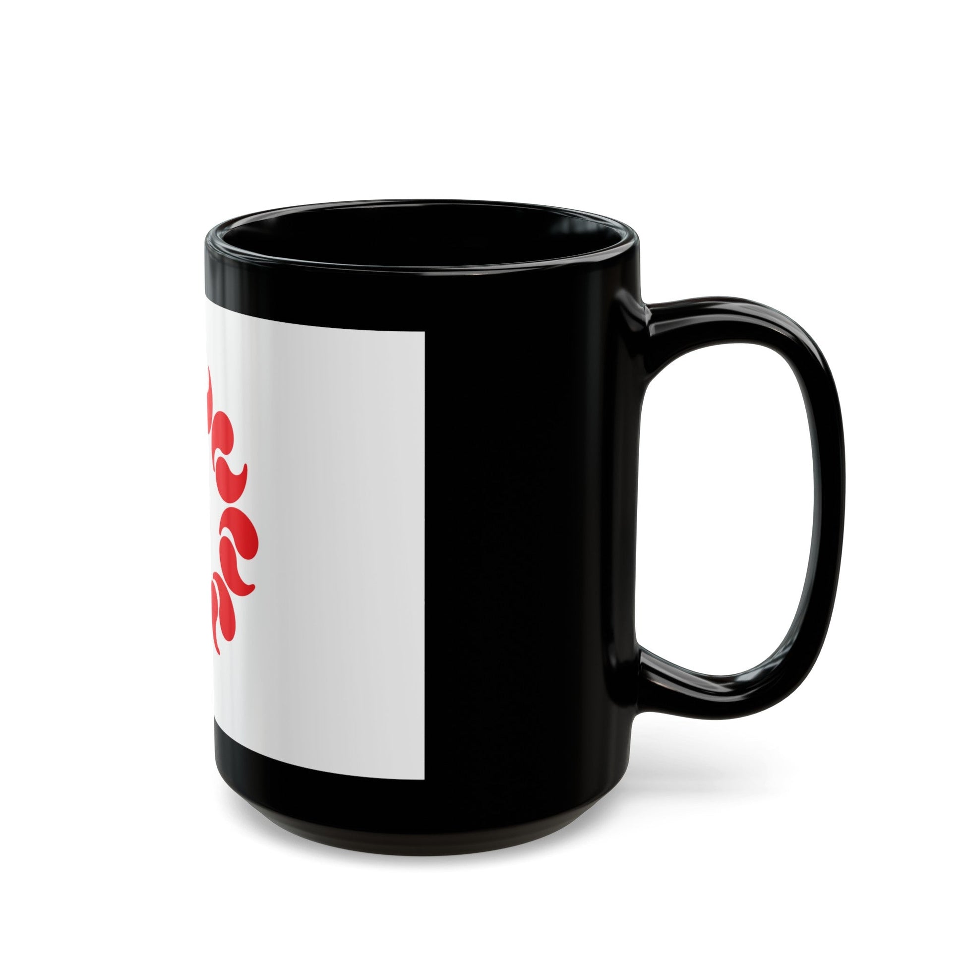 Flag of Saitama Prefecture Japan - Black Coffee Mug-The Sticker Space