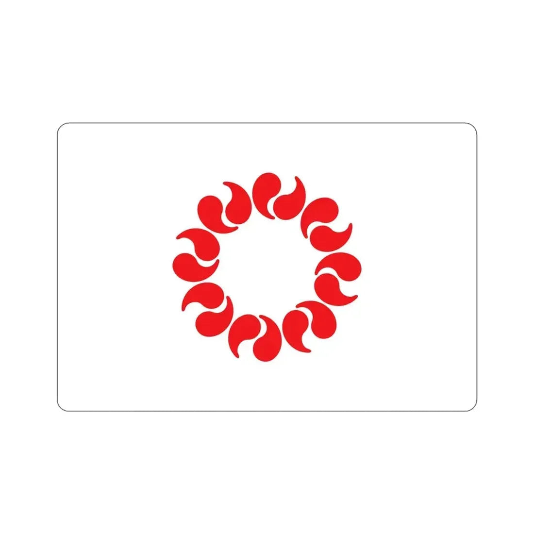 Flag of Saitama Prefecture Japan STICKER Vinyl Die-Cut Decal 4 Inch - The Sticker Space