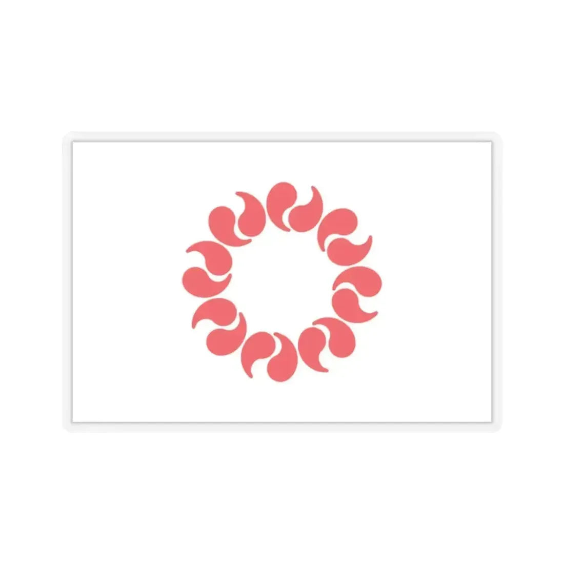 Flag of Saitama Prefecture Japan - STICKER Vinyl Kiss-Cut Decal 2 Inch Transparent - The Sticker Space