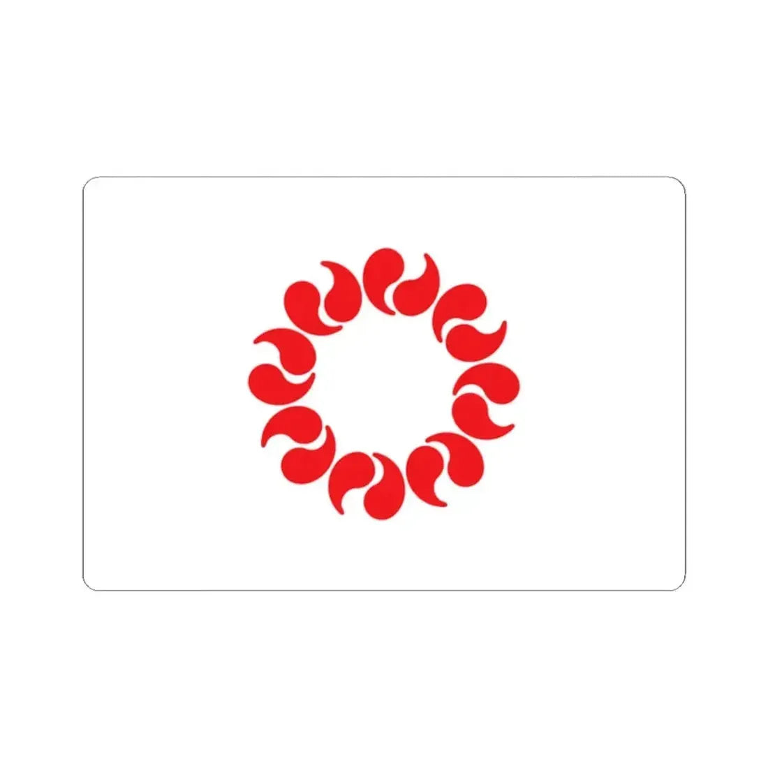 Flag of Saitama Prefecture Japan - STICKER Vinyl Kiss-Cut Decal 2 Inch White - The Sticker Space