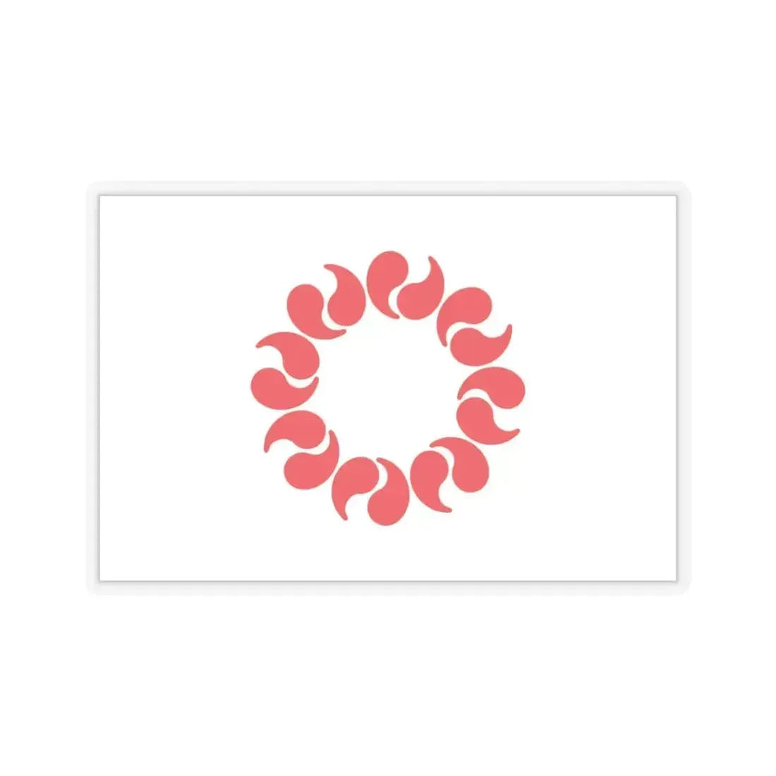 Flag of Saitama Prefecture Japan - STICKER Vinyl Kiss-Cut Decal 3 Inch Transparent - The Sticker Space