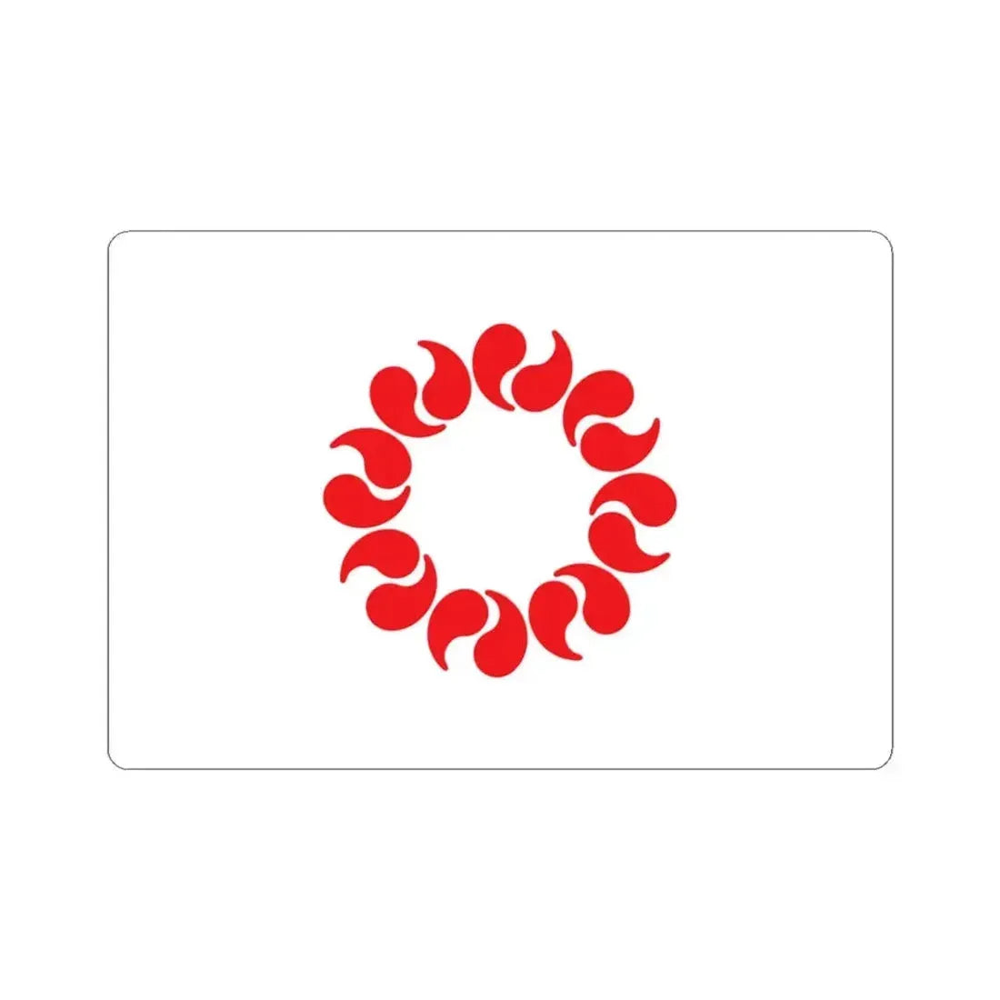 Flag of Saitama Prefecture Japan - STICKER Vinyl Kiss-Cut Decal 3 Inch White - The Sticker Space