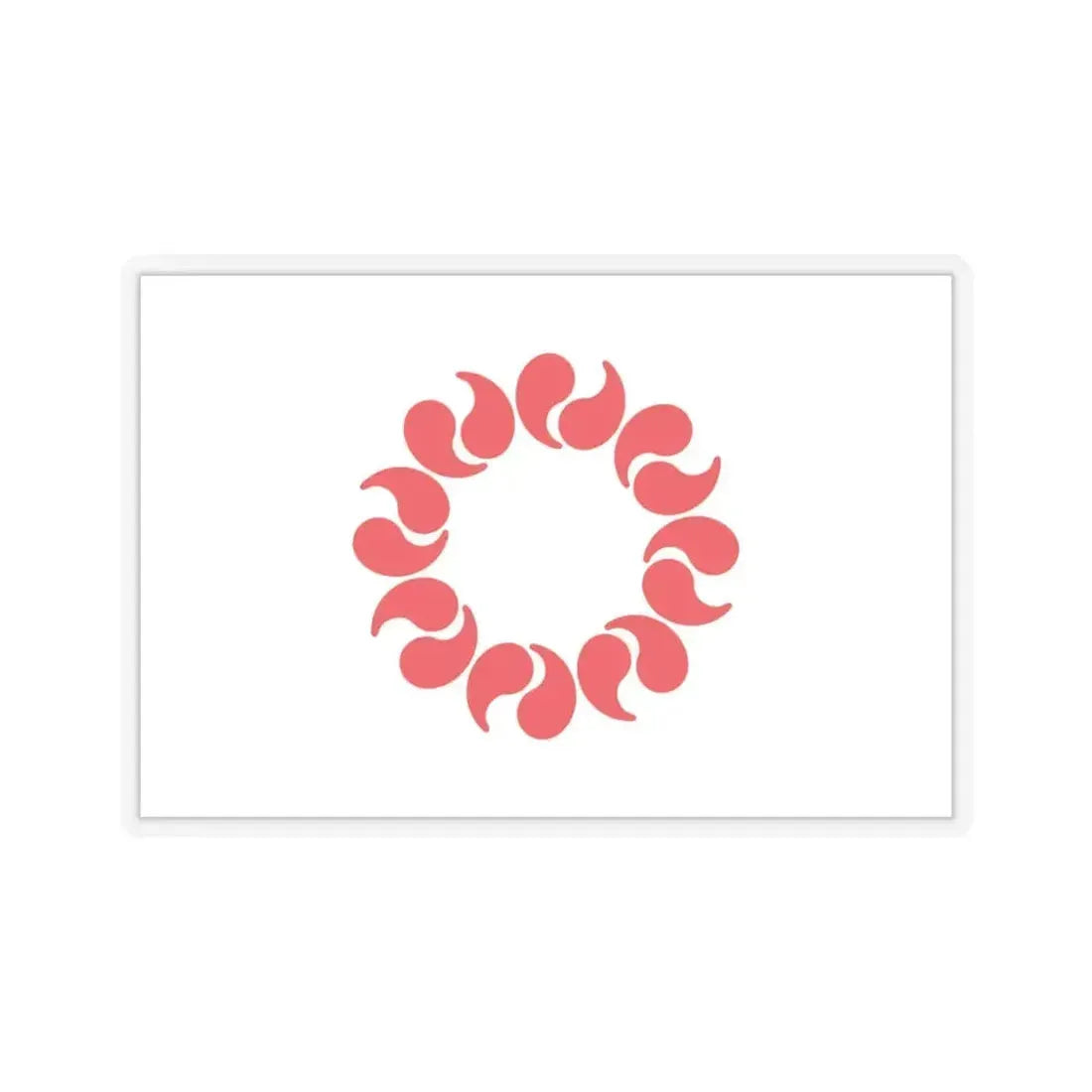 Flag of Saitama Prefecture Japan - STICKER Vinyl Kiss-Cut Decal 4 Inch Transparent - The Sticker Space