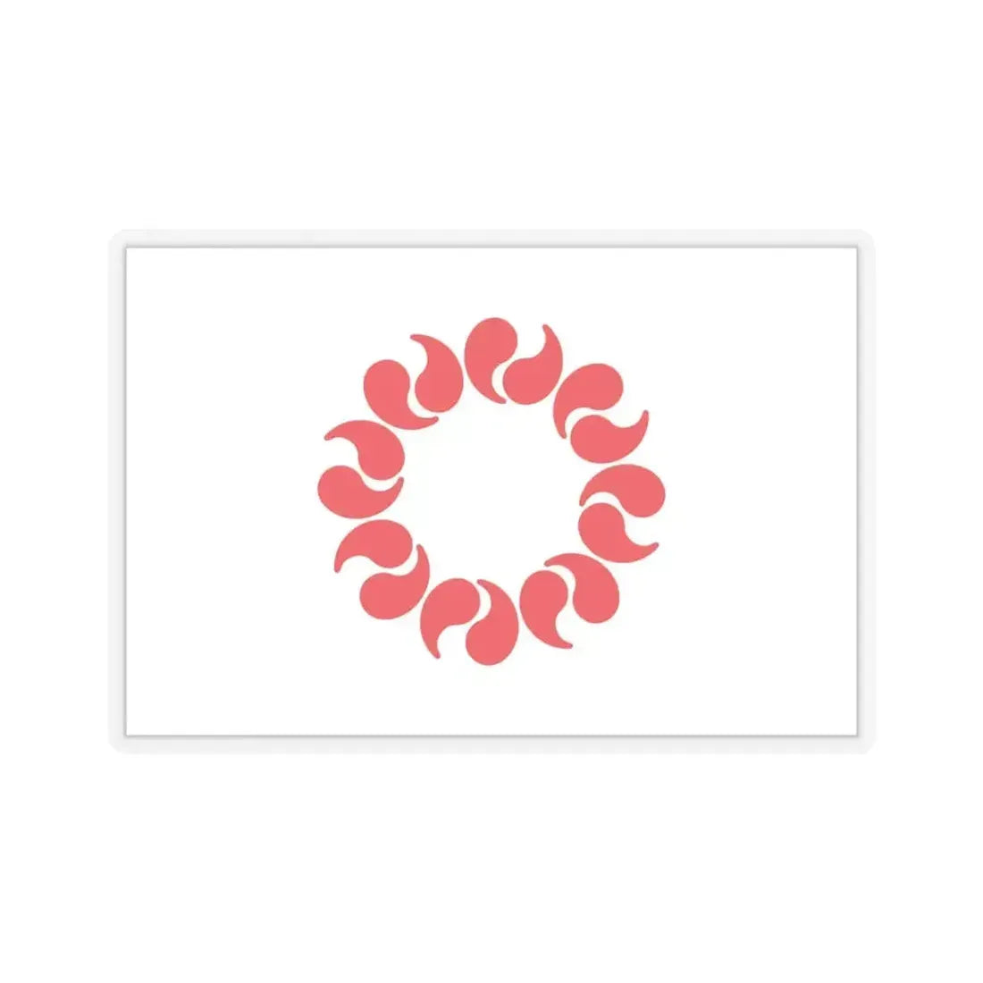 Flag of Saitama Prefecture Japan - STICKER Vinyl Kiss-Cut Decal 6 Inch Transparent - The Sticker Space