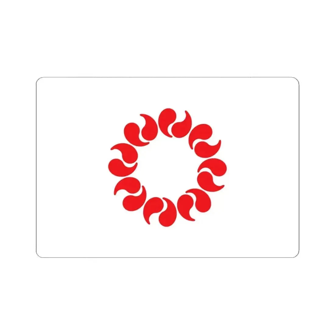 Flag of Saitama Prefecture Japan - STICKER Vinyl Kiss-Cut Decal 6 Inch White - The Sticker Space