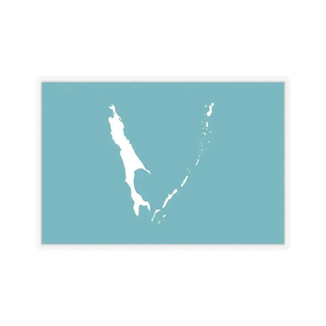 Flag of Sakhalin Oblast Russia - STICKER Vinyl Kiss-Cut Decal 3 Inch Transparent - The Sticker Space