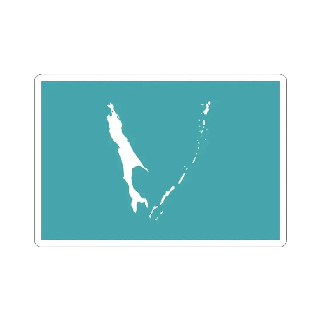 Flag of Sakhalin Oblast Russia - STICKER Vinyl Kiss-Cut Decal 3 Inch White - The Sticker Space