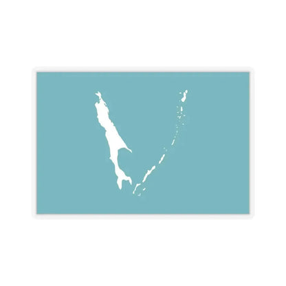 Flag of Sakhalin Oblast Russia - STICKER Vinyl Kiss-Cut Decal 6 Inch Transparent - The Sticker Space