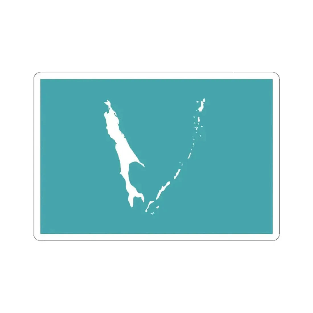 Flag of Sakhalin Oblast Russia - STICKER Vinyl Kiss-Cut Decal 6 Inch White - The Sticker Space