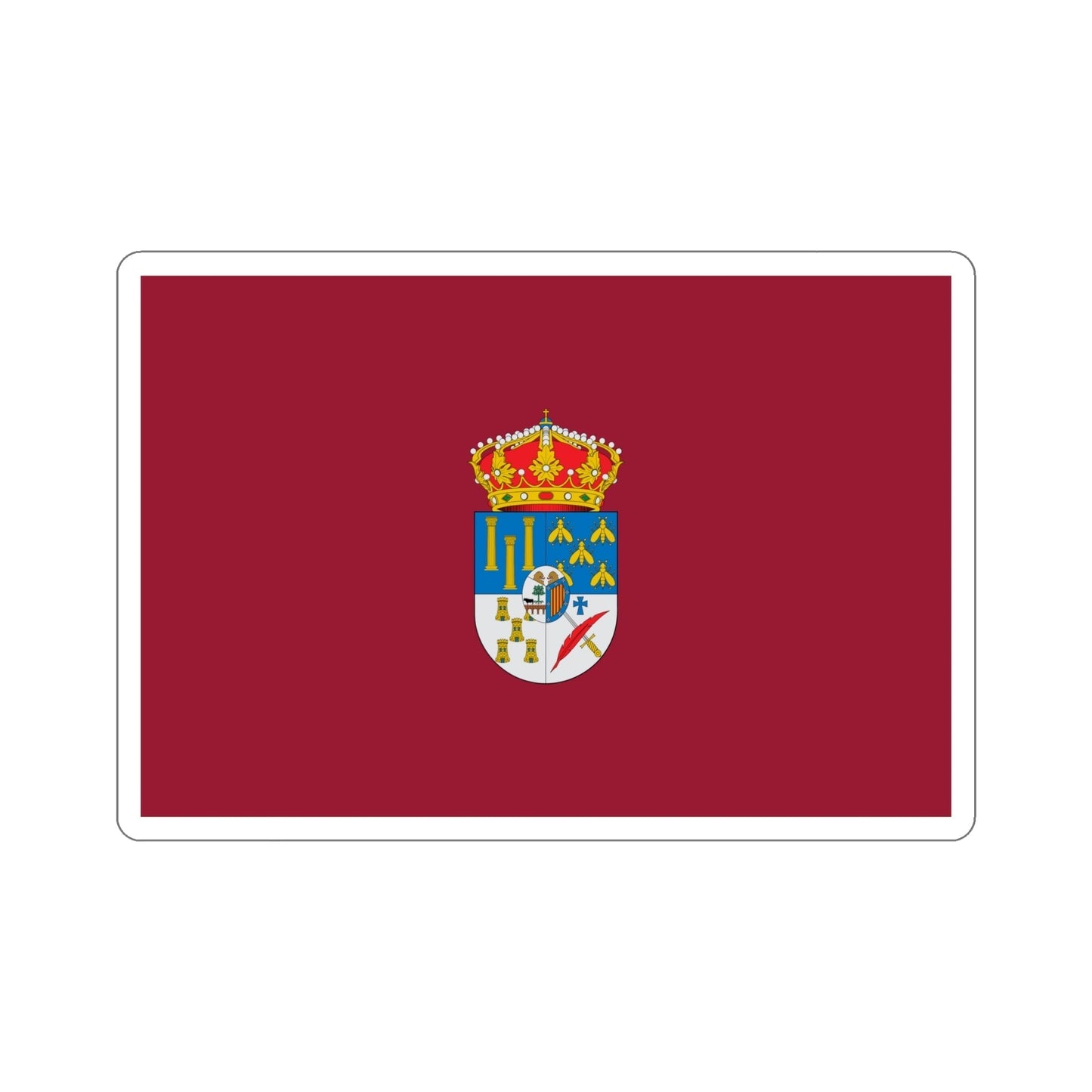 Flag of Salamanca Spain STICKER Vinyl Die-Cut Decal-6 Inch-The Sticker Space