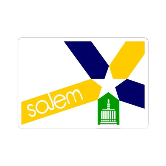 Flag of Salem Oregon 1972-2022 (United States) STICKER Vinyl Kiss-Cut Decal 2 Inch White - The Sticker Space