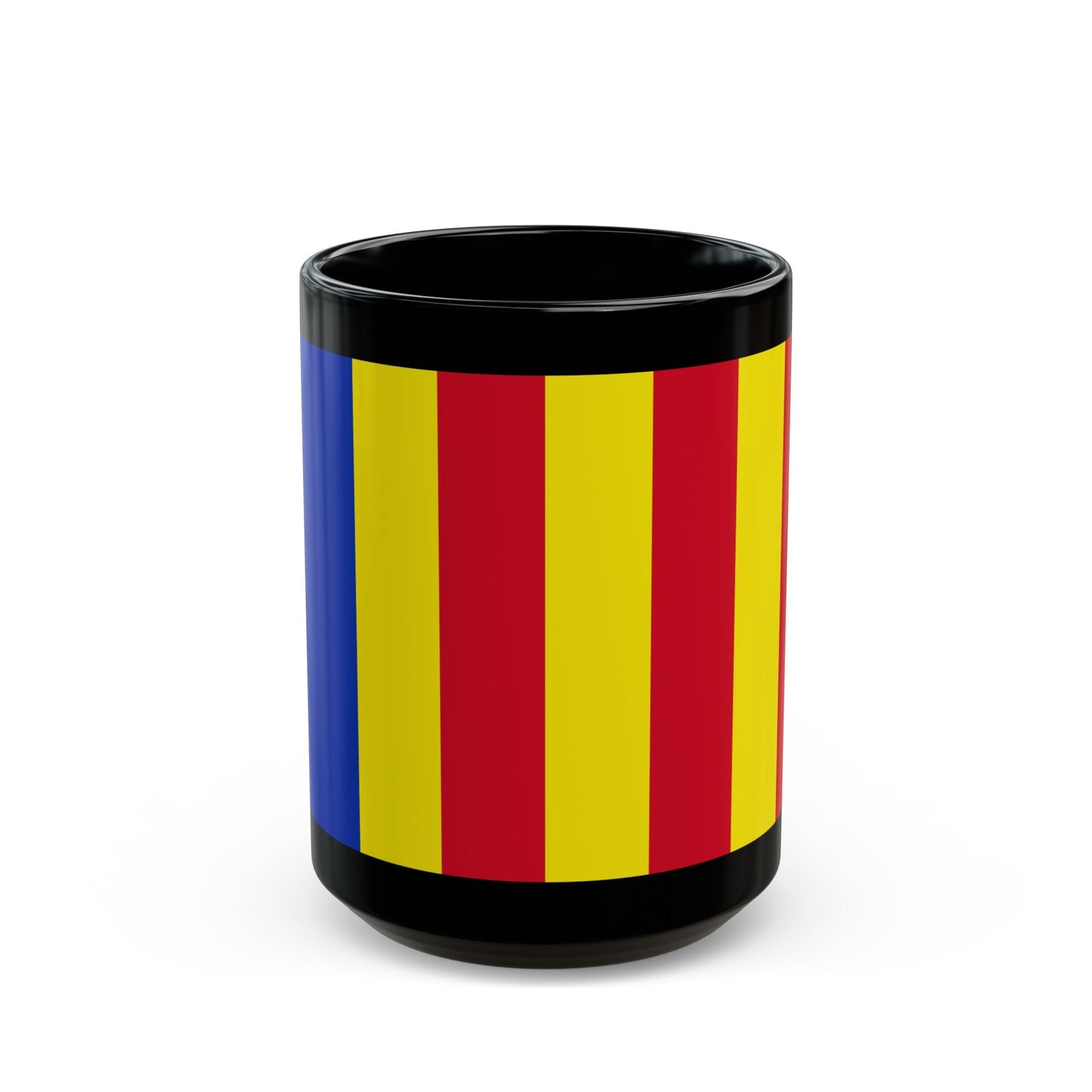 Flag of Salerno Italy - Black Coffee Mug-15oz-The Sticker Space