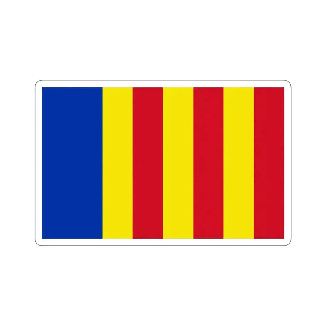 Flag of Salerno Italy STICKER Vinyl Die-Cut Decal 4 Inch - The Sticker Space