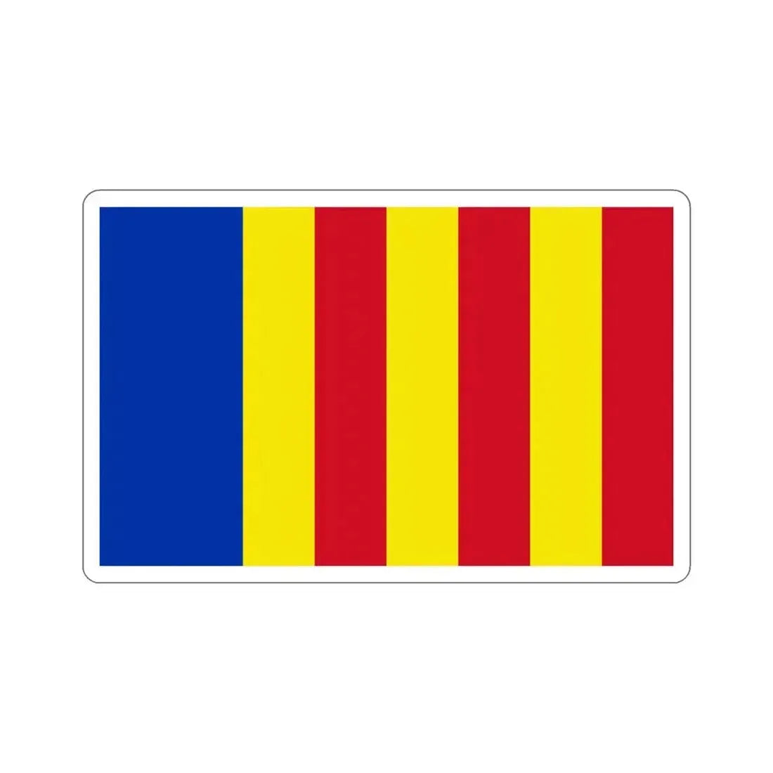 Flag of Salerno Italy STICKER Vinyl Die-Cut Decal 5 Inch - The Sticker Space