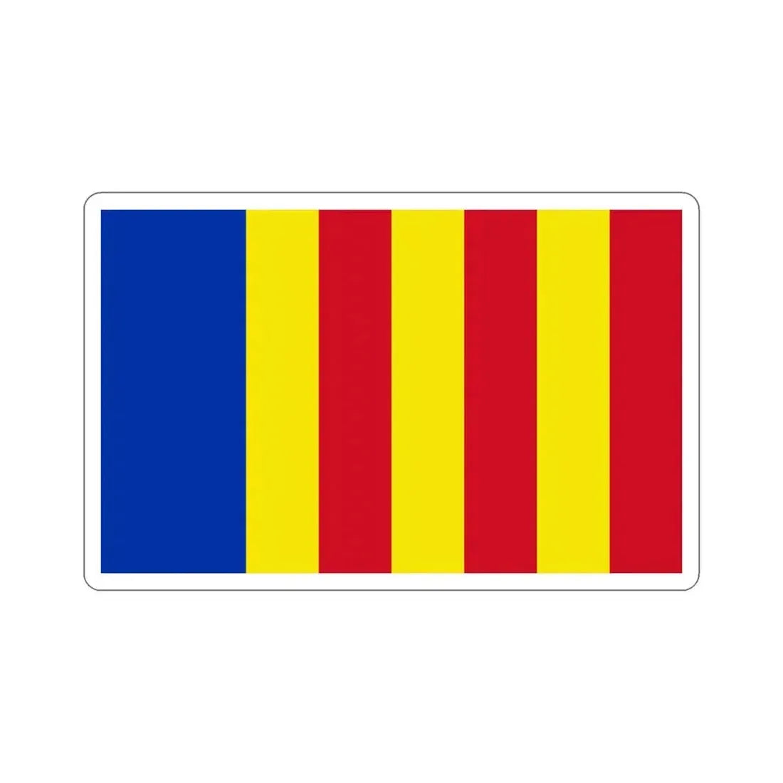 Flag of Salerno Italy STICKER Vinyl Die-Cut Decal 5 Inch - The Sticker Space