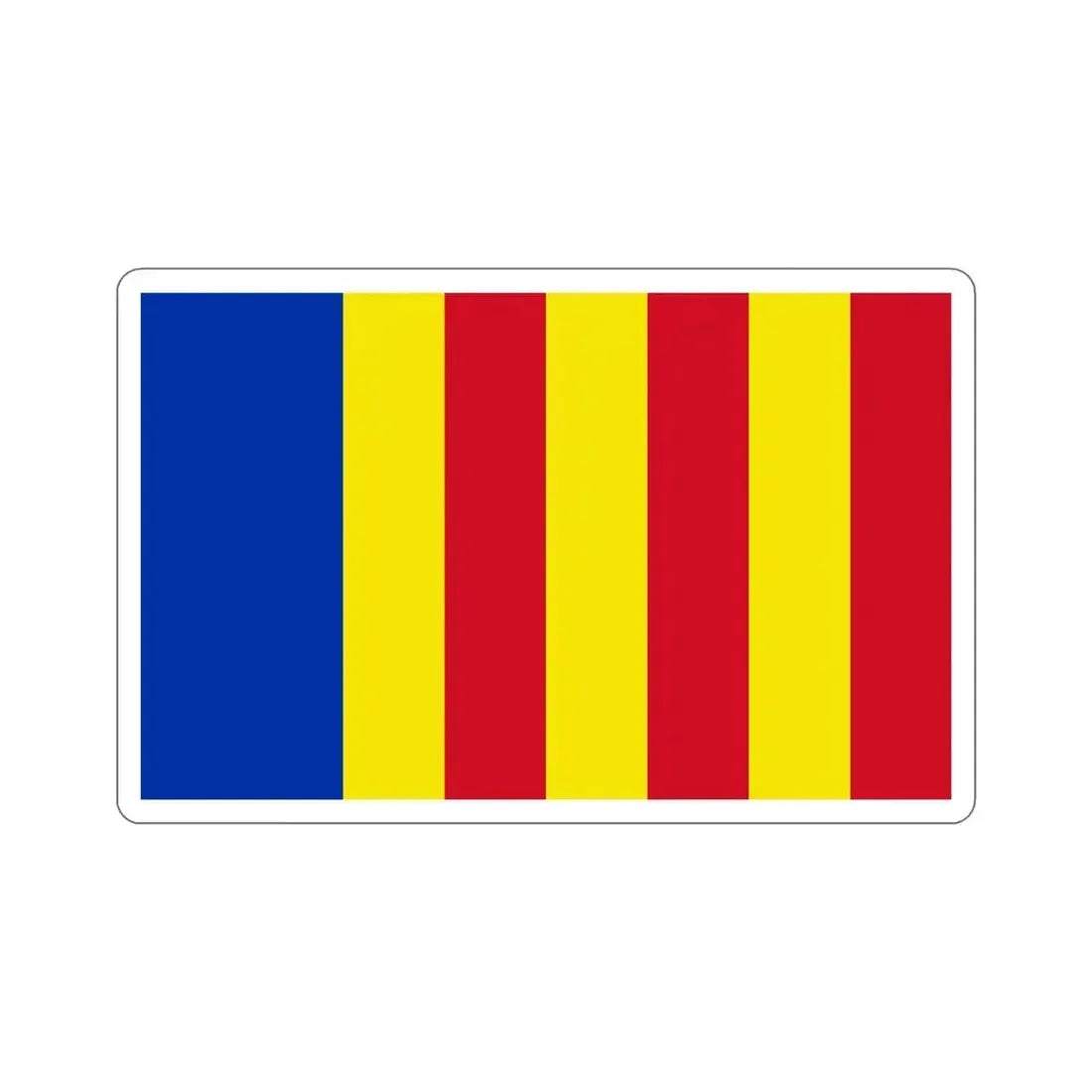 Flag of Salerno Italy STICKER Vinyl Die-Cut Decal 6 Inch - The Sticker Space