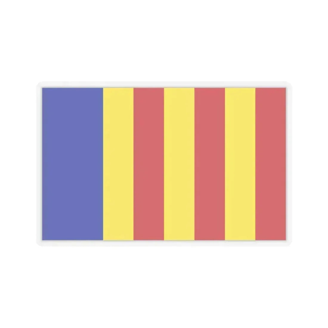 Flag of Salerno Italy - STICKER Vinyl Kiss-Cut Decal 3 Inch Transparent - The Sticker Space