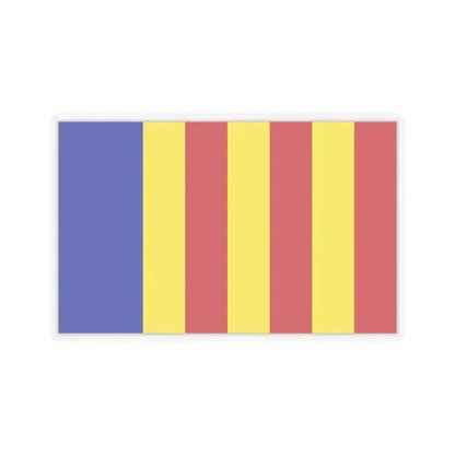 Flag of Salerno Italy - STICKER Vinyl Kiss-Cut Decal 3 Inch Transparent - The Sticker Space