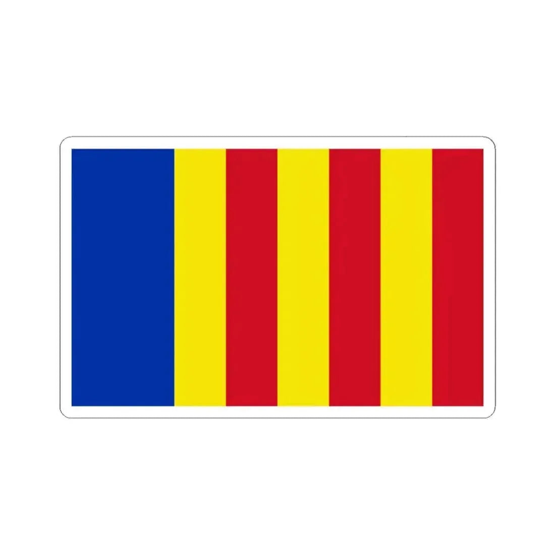 Flag of Salerno Italy - STICKER Vinyl Kiss-Cut Decal 3 Inch White - The Sticker Space