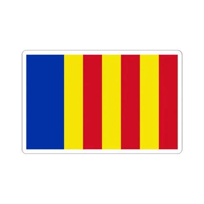 Flag of Salerno Italy - STICKER Vinyl Kiss-Cut Decal 3 Inch White - The Sticker Space