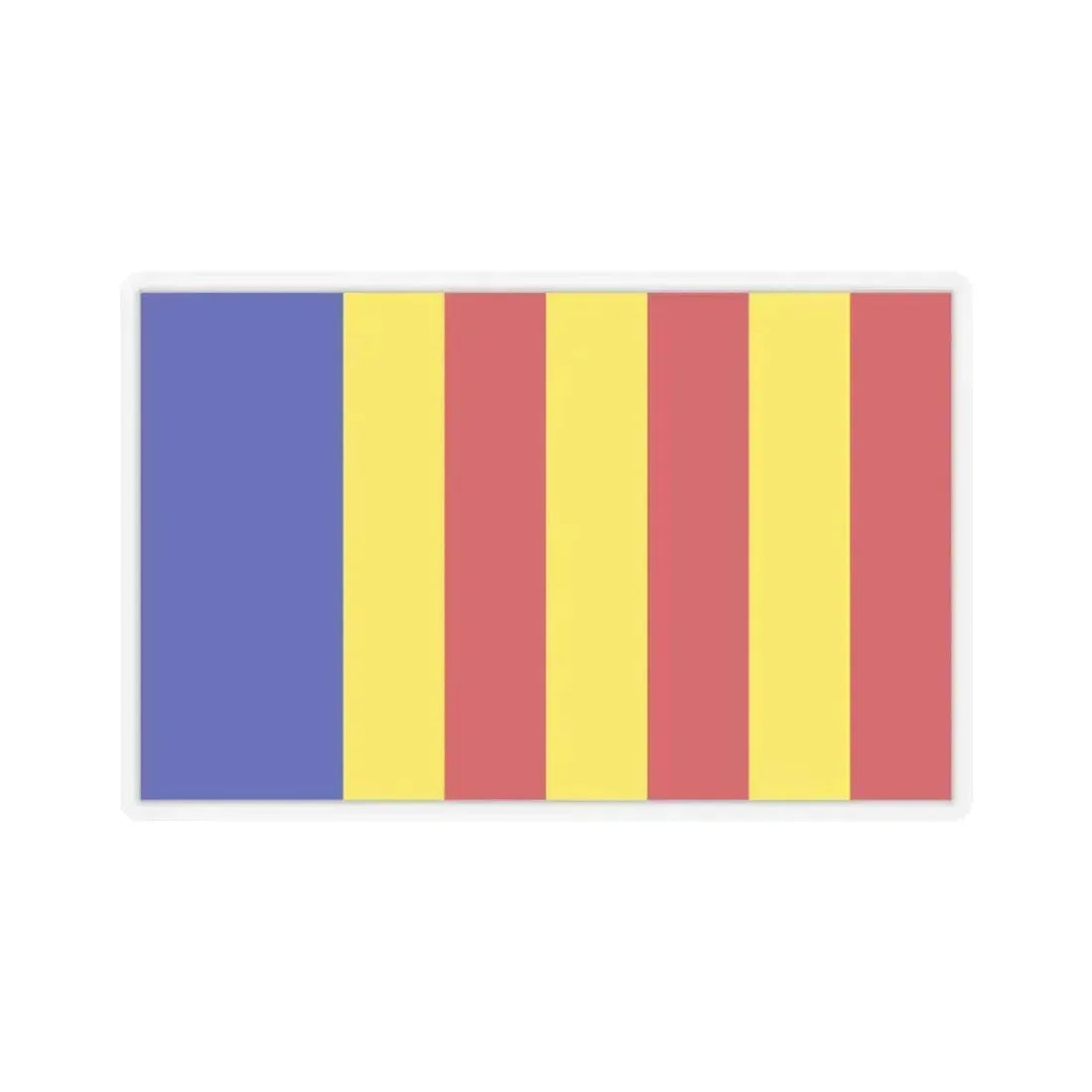 Flag of Salerno Italy - STICKER Vinyl Kiss-Cut Decal 4 Inch Transparent - The Sticker Space