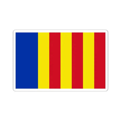 Flag of Salerno Italy - STICKER Vinyl Kiss-Cut Decal 4 Inch White - The Sticker Space