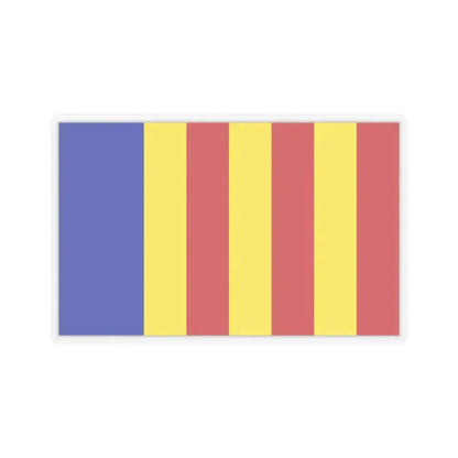 Flag of Salerno Italy - STICKER Vinyl Kiss-Cut Decal 6 Inch Transparent - The Sticker Space