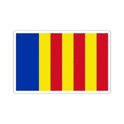 Flag of Salerno Italy - STICKER Vinyl Kiss-Cut Decal 6 Inch White - The Sticker Space