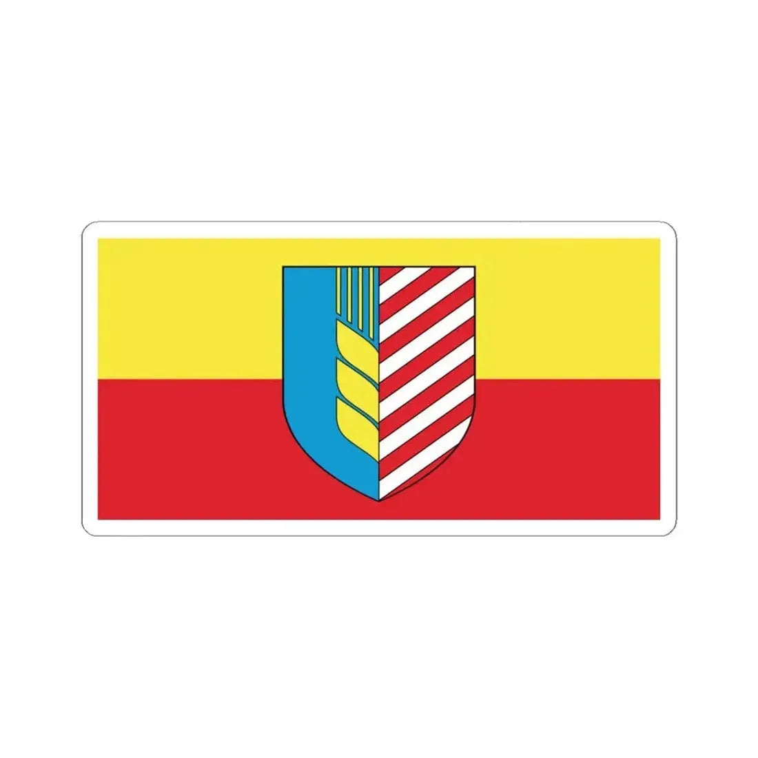 Flag of Salihorsk (Belarus) STICKER Vinyl Kiss-Cut Decal 4 Inch White - The Sticker Space