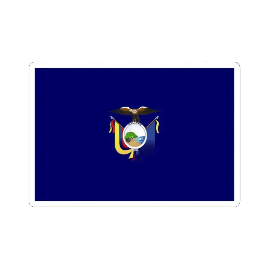 Flag of Salinas Ecuador (Ecuador) STICKER Vinyl Kiss-Cut Decal 2 Inch White - The Sticker Space