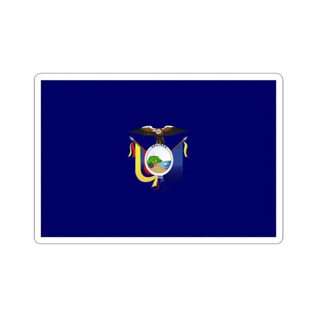 Flag of Salinas Ecuador (Ecuador) STICKER Vinyl Kiss-Cut Decal 3 Inch White - The Sticker Space