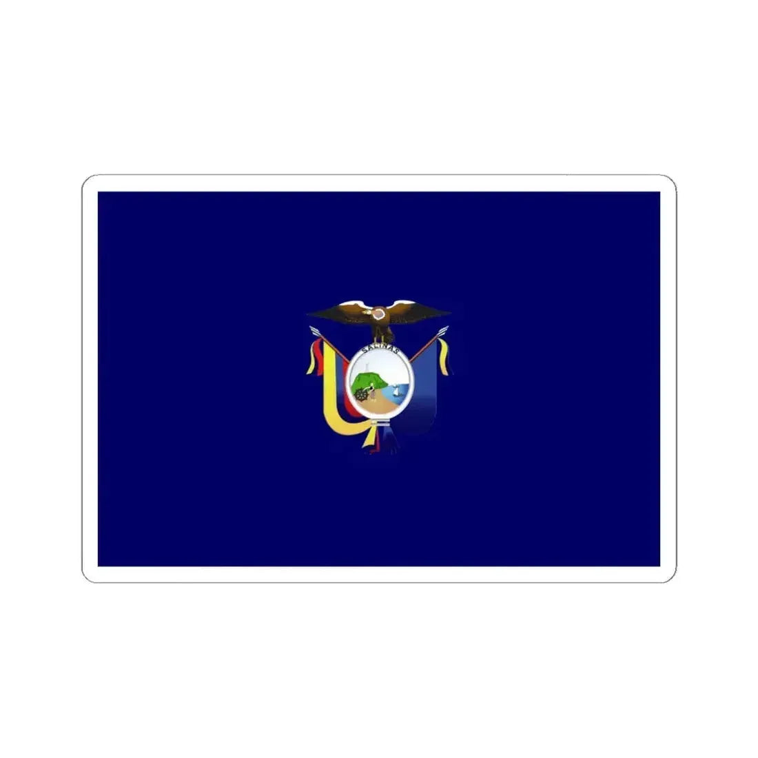 Flag of Salinas Ecuador (Ecuador) STICKER Vinyl Kiss-Cut Decal 6 Inch White - The Sticker Space