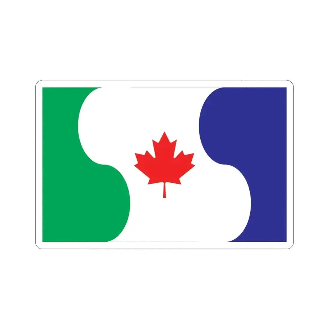 Flag of Salt Spring Island (Canada) STICKER Vinyl Kiss-Cut Decal 4 Inch White - The Sticker Space
