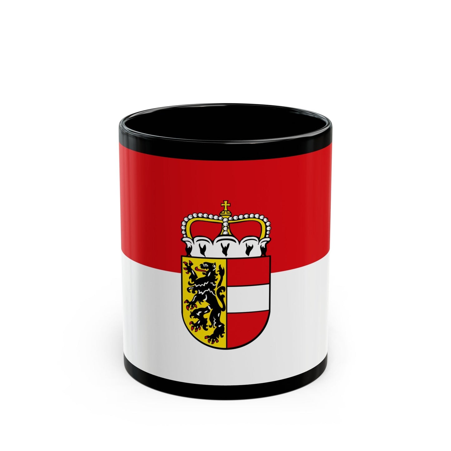 Flag of Salzburg Austria - Black Coffee Mug-11oz-The Sticker Space