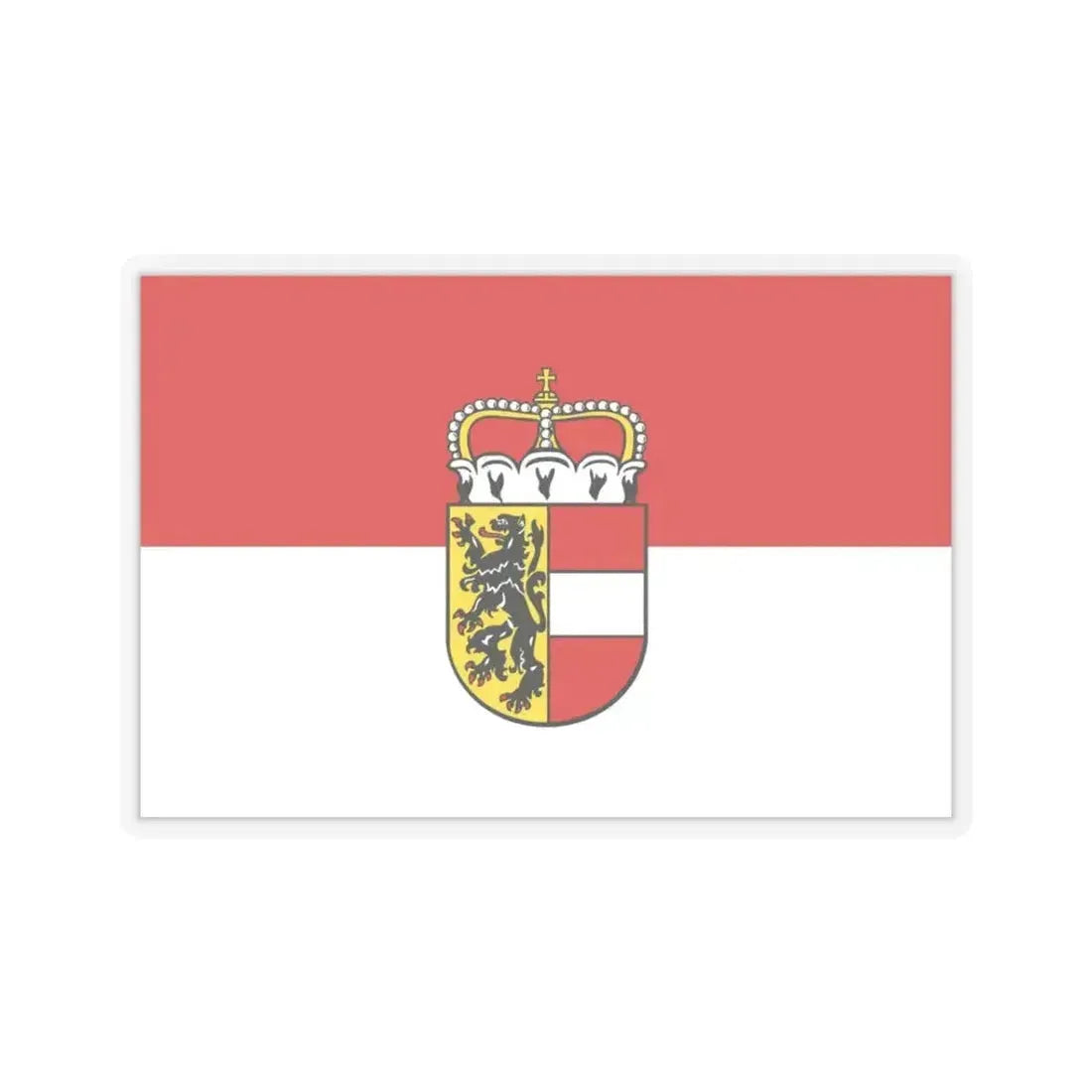 Flag of Salzburg Austria - STICKER Vinyl Kiss-Cut Decal 3 Inch Transparent - The Sticker Space