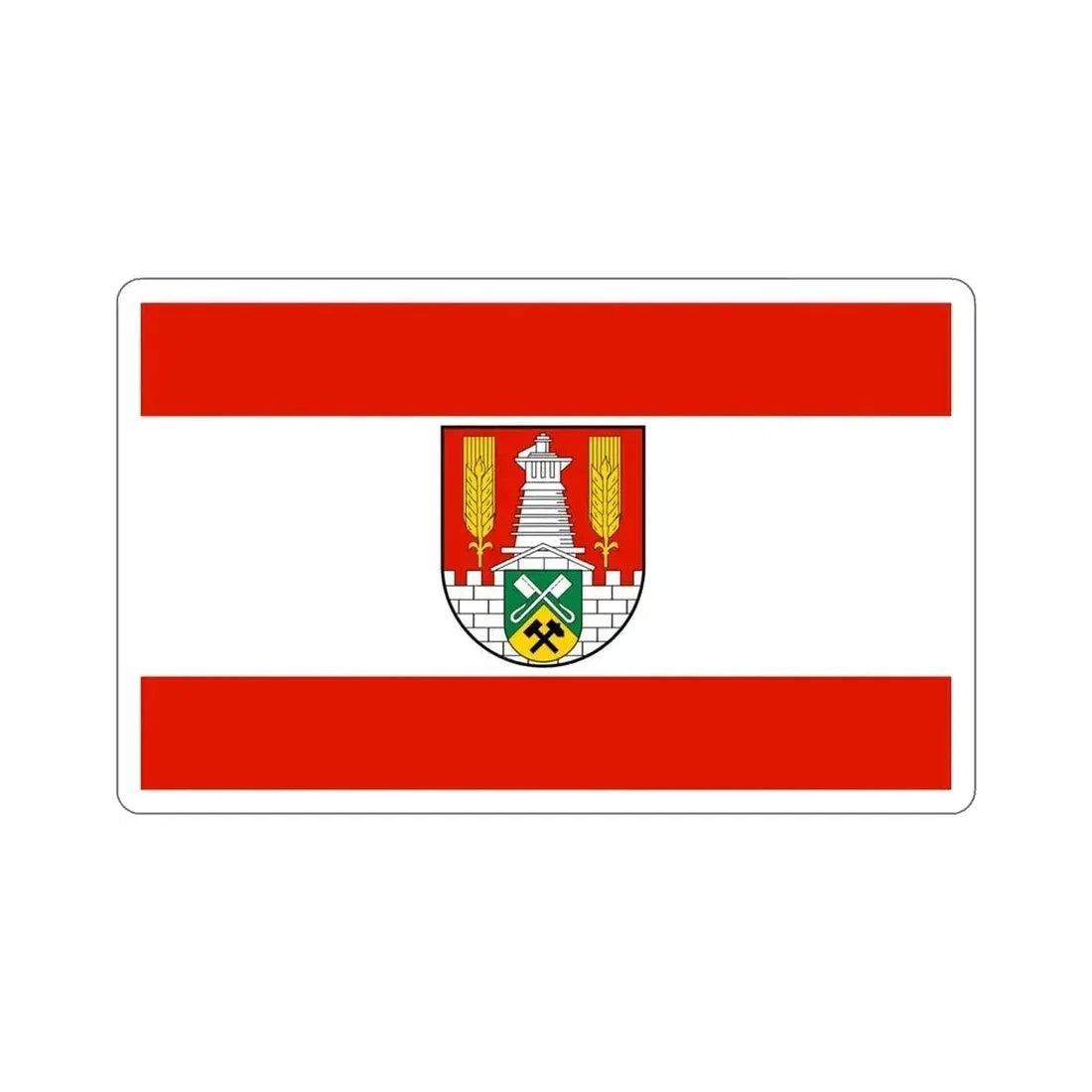 Flag of Salzgitter Germany STICKER Vinyl Die-Cut Decal 4 Inch - The Sticker Space