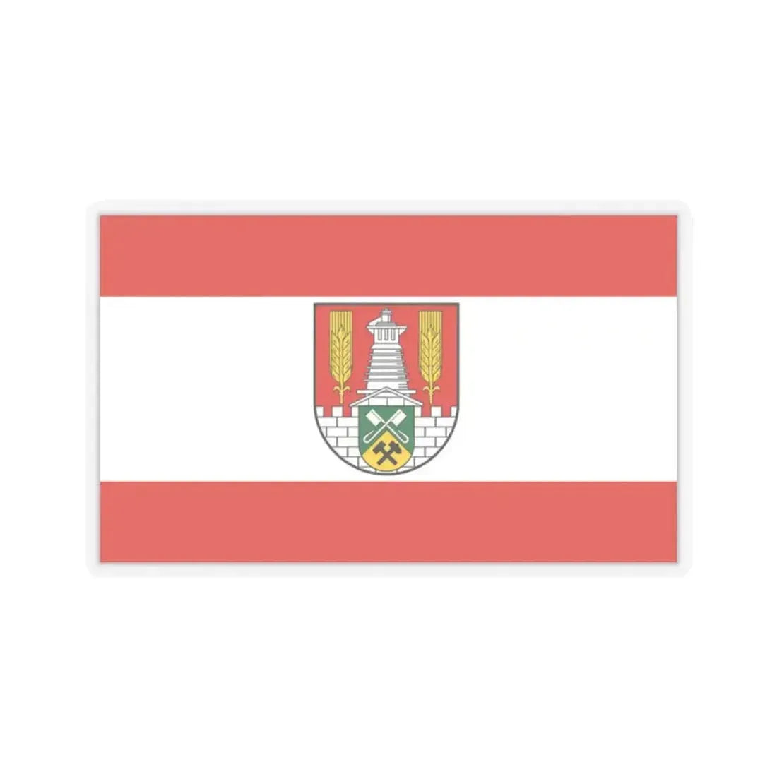 Flag of Salzgitter Germany - STICKER Vinyl Kiss-Cut Decal 2 Inch Transparent - The Sticker Space