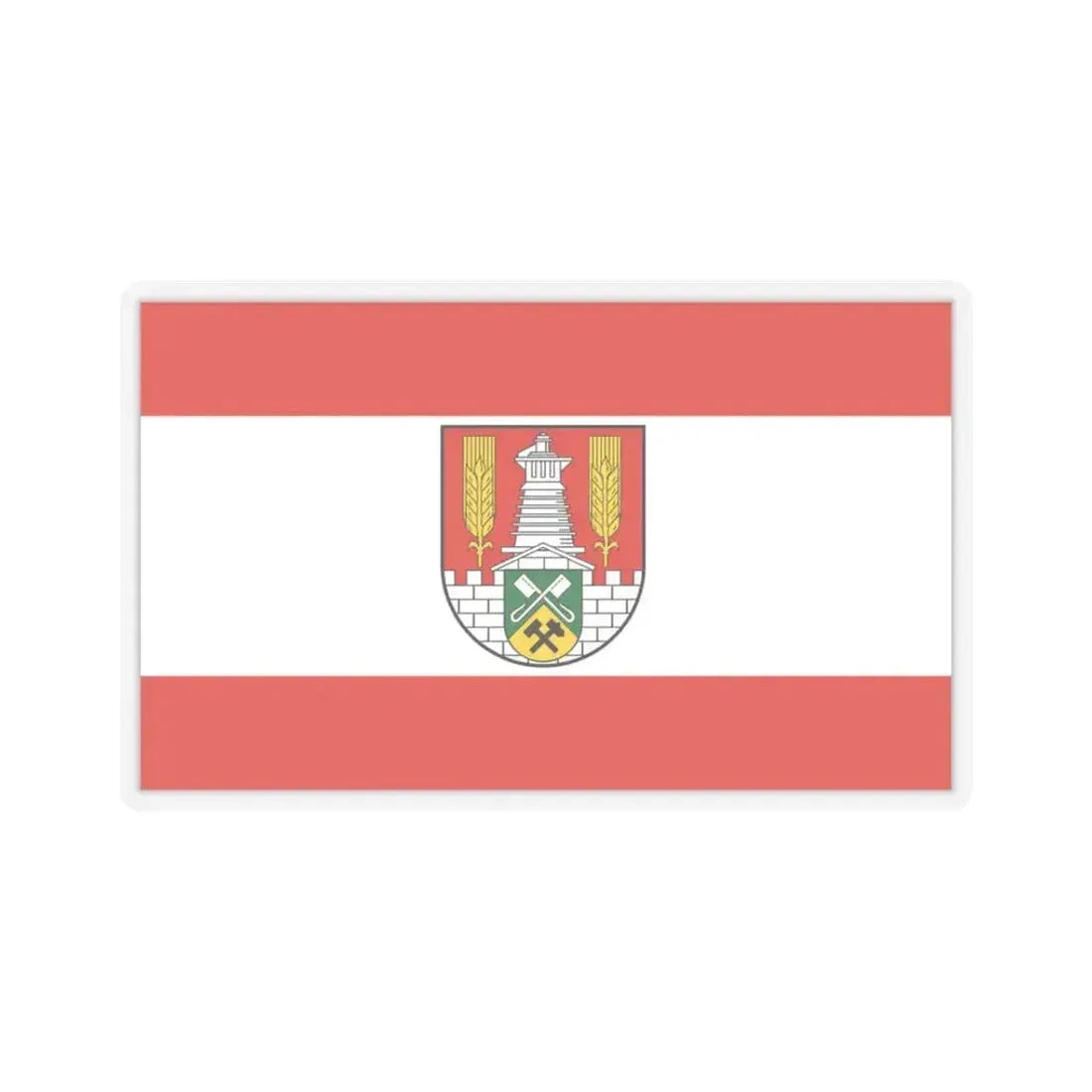 Flag of Salzgitter Germany - STICKER Vinyl Kiss-Cut Decal 3 Inch Transparent - The Sticker Space