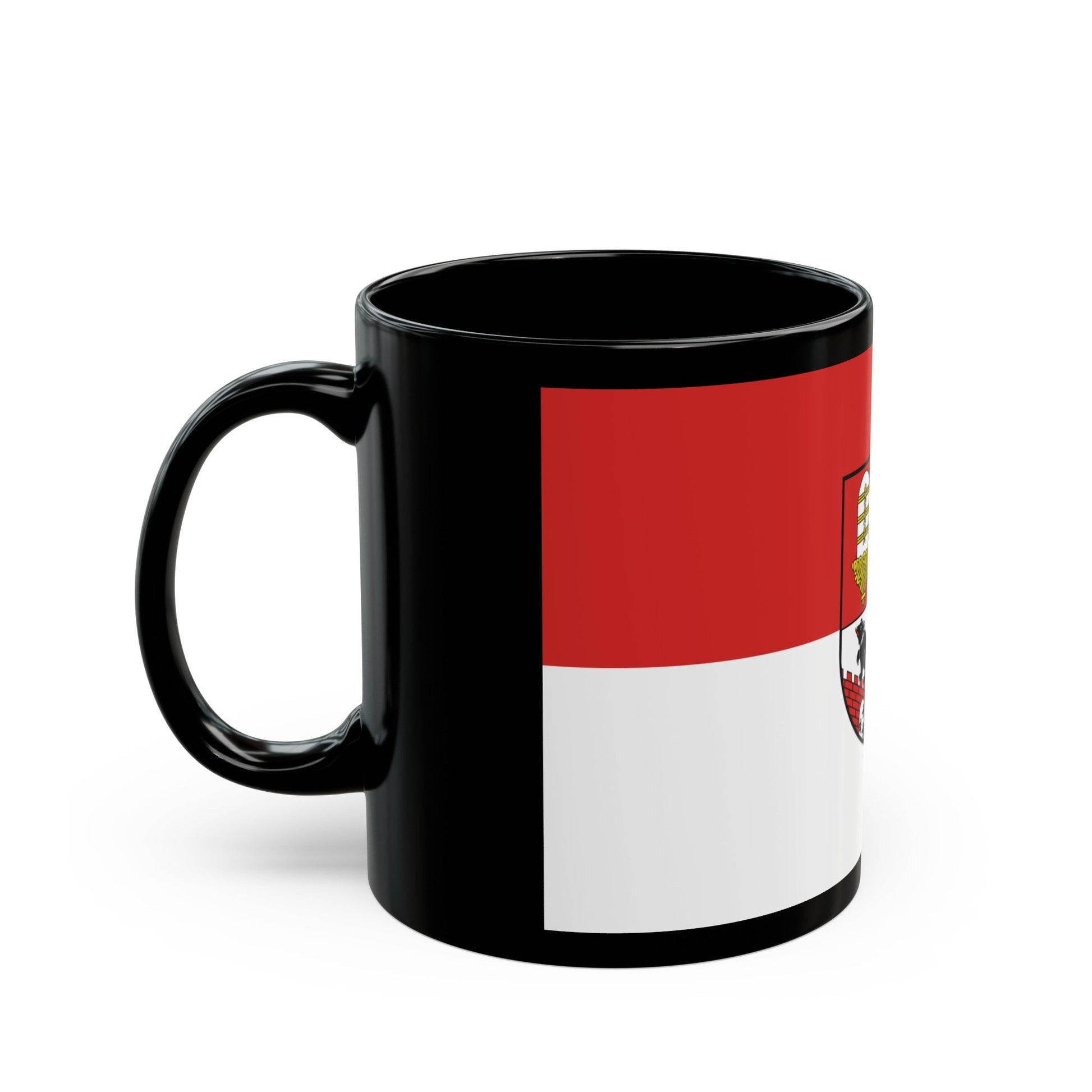 Flag of Salzlandkreis Germany - Black Coffee Mug-The Sticker Space