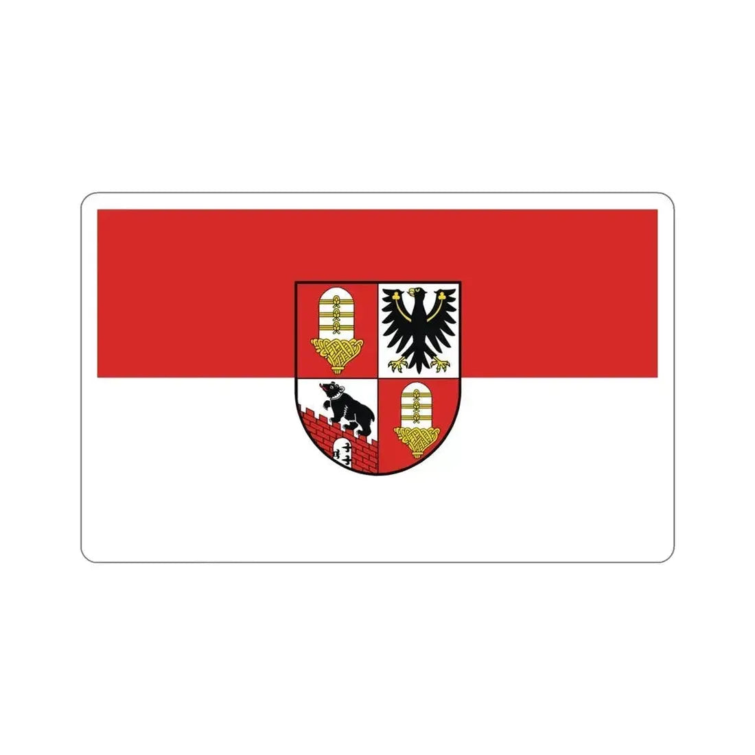 Flag of Salzlandkreis Germany STICKER Vinyl Die-Cut Decal 6 Inch - The Sticker Space