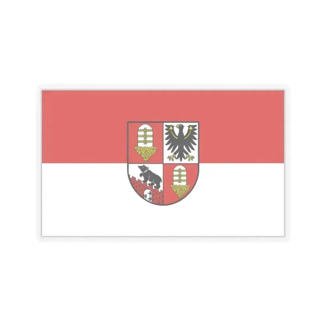 Flag of Salzlandkreis Germany - STICKER Vinyl Kiss-Cut Decal 2 Inch Transparent - The Sticker Space